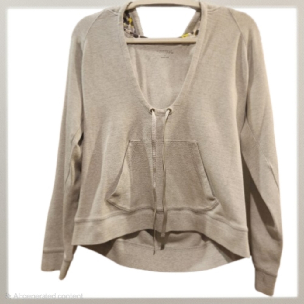 Unbothered Comfort Zone Hoodie | Heather Gray w/ Camo Lined Hood | Size M